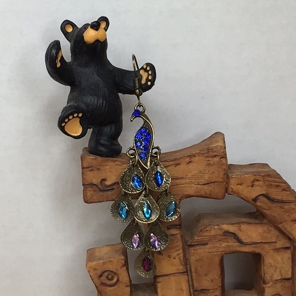 Peacock Earrings ( Lightweight ) - Picture 7 of 11